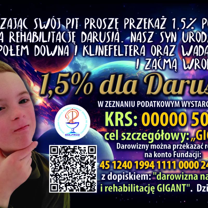 1,5% dla Darusia, cel szczegółowy GIGANT